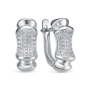 Серьги с английским замком из серебра