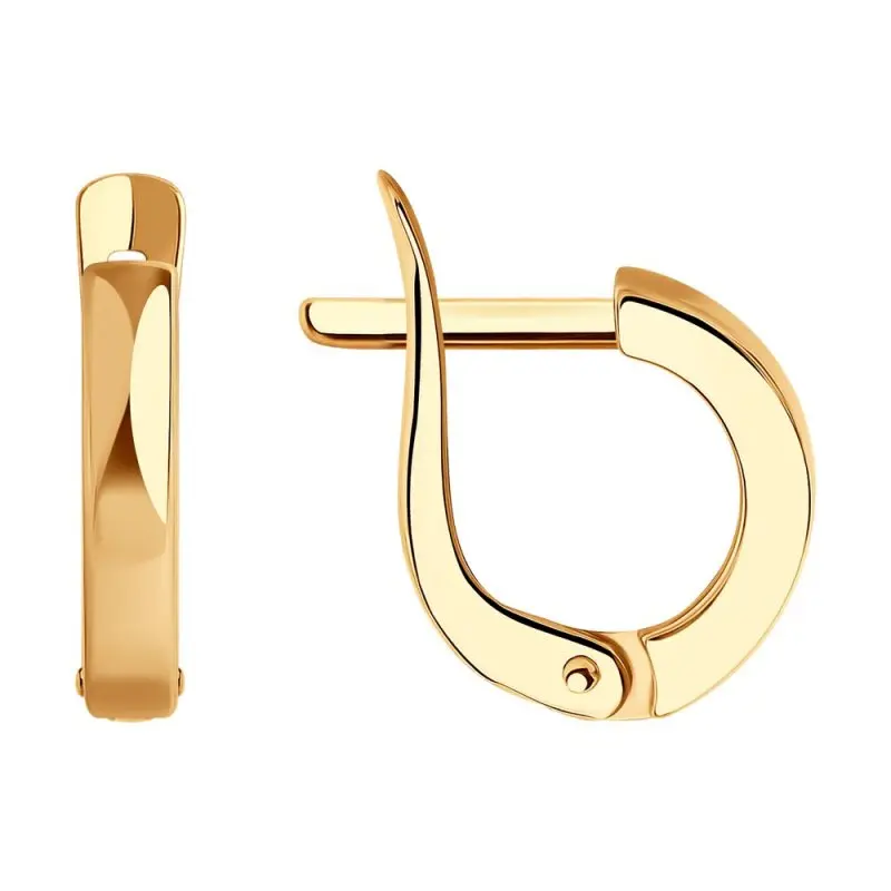 Серьги детские из красного золота