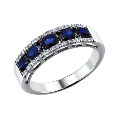 Кольцо декоративное из белого золота