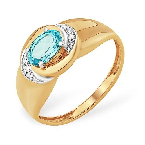 Кольцо декоративное из красного золота