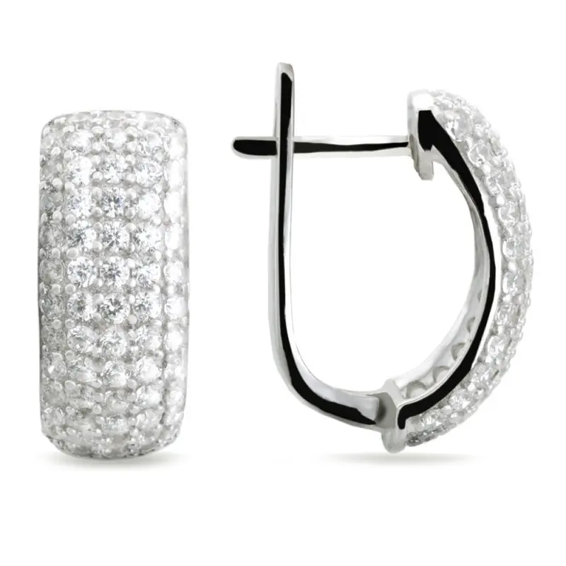 Серьги с английским замком из серебра