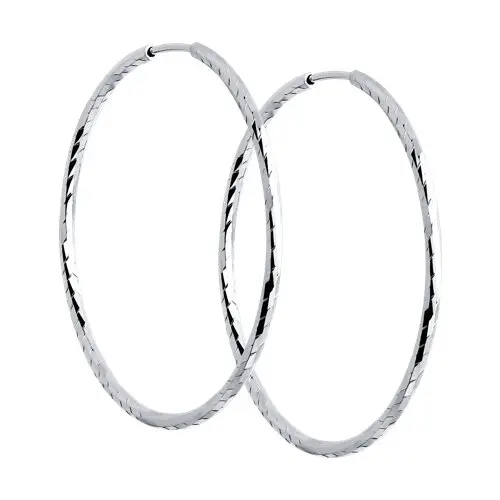 Серьги конго из серебра
