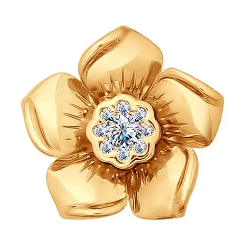 Подвеска декоративная из красного золота с бриллиантами