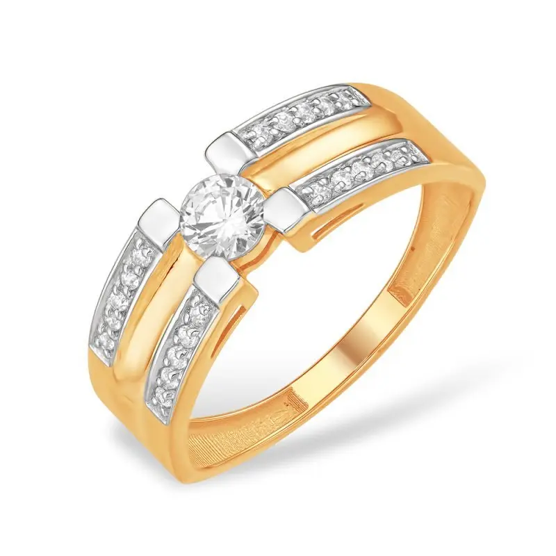 Кольцо декоративное из красного золота