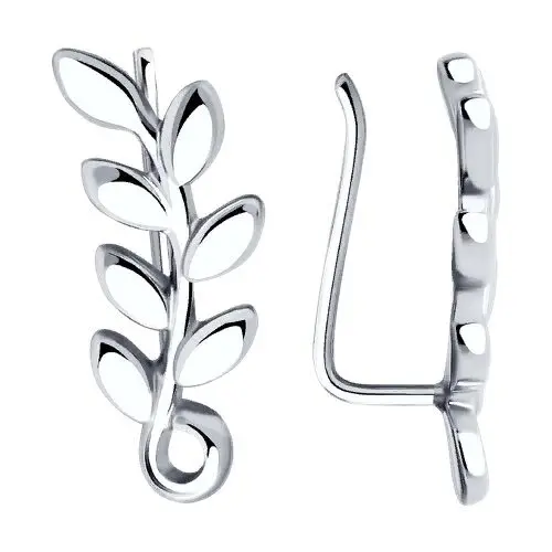 Серьги зажимы из серебра