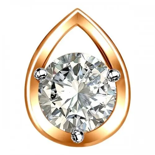 Подвеска бегунок из красного золота