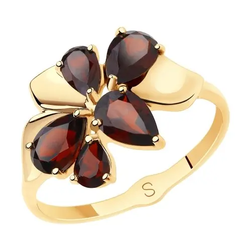 Кольцо декоративное из красного золота