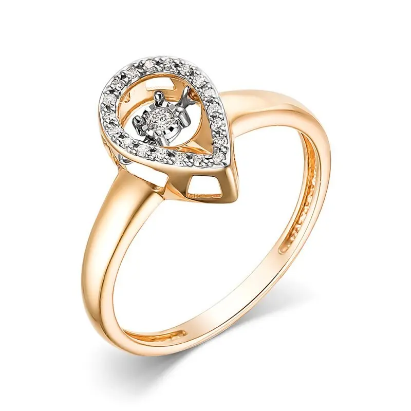 Кольцо декоративное из комбинированного золота