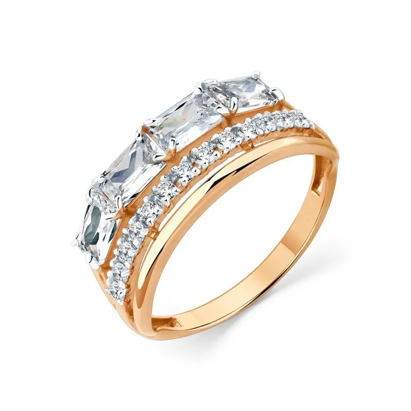 Кольцо декоративное из красного золота