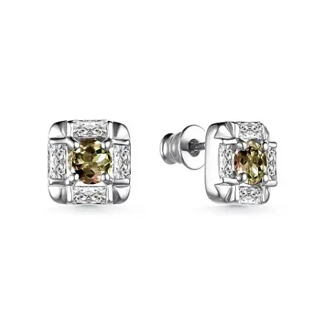 Серьги пуссеты из серебра