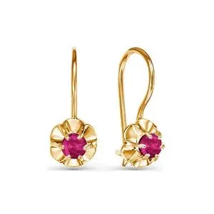 Серьги детские из красного золота