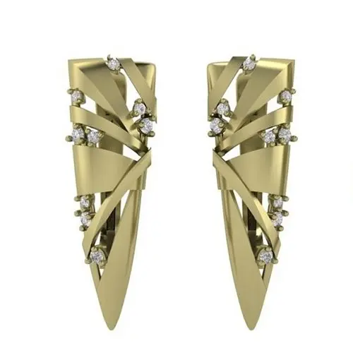 Серьги с английским замком из красного золота