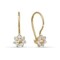 Серьги детские из красного золота