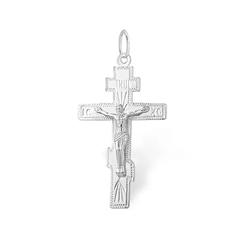 Подвеска крест из серебра