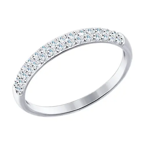 Кольцо декоративное из белого золота