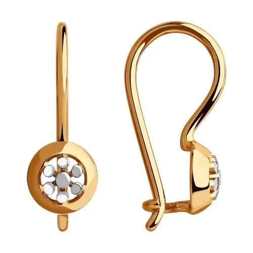 Серьги детские из красного золота