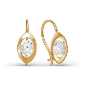 Серьги детские из красного золота