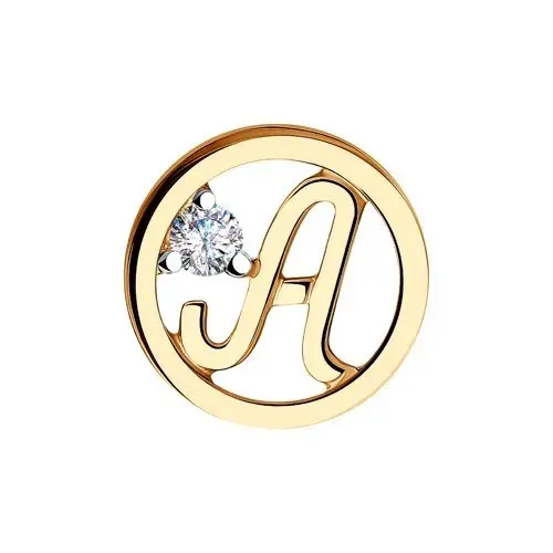 Подвеска буква из красного золота