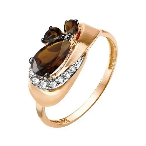 Кольцо декоративное из красного золота