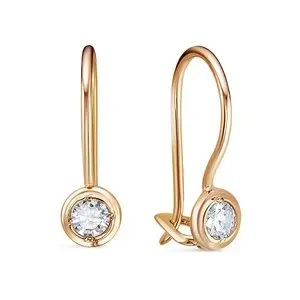 Серьги детские из красного золота