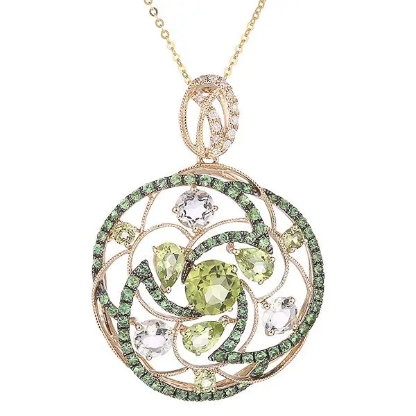 Цепь колье из красного золота