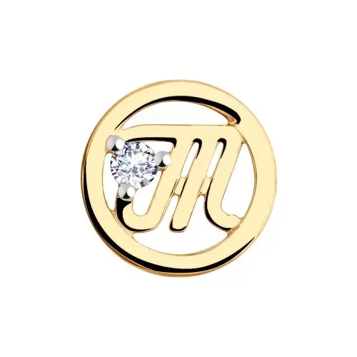 Подвеска буква из красного золота