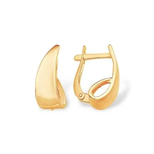 Серьги с английским замком из красного золота