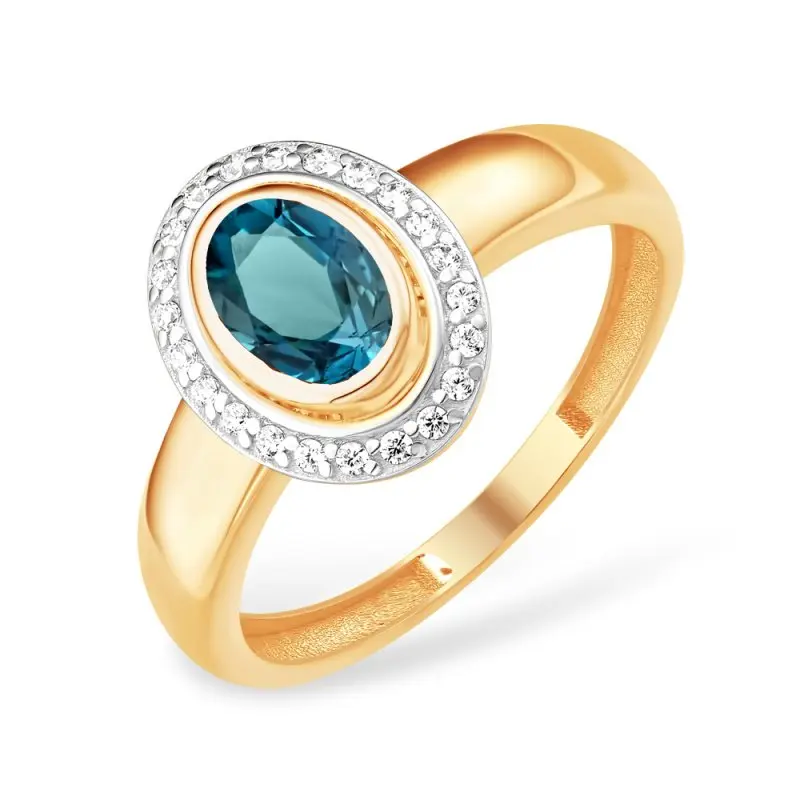 Кольцо декоративное из красного золота