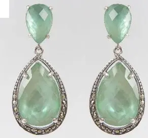 Серьги подвесные из серебра