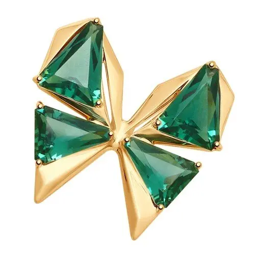 Брошь из красного золота