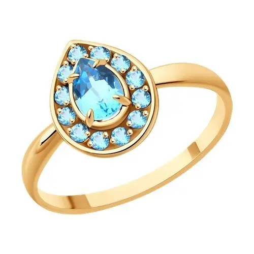 Кольцо декоративное из красного золота