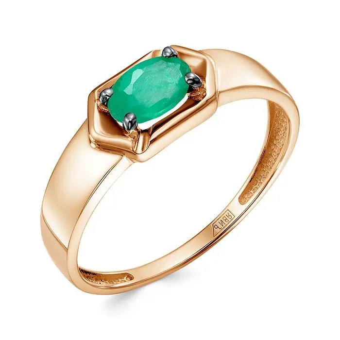 Кольцо декоративное из комбинированного золота