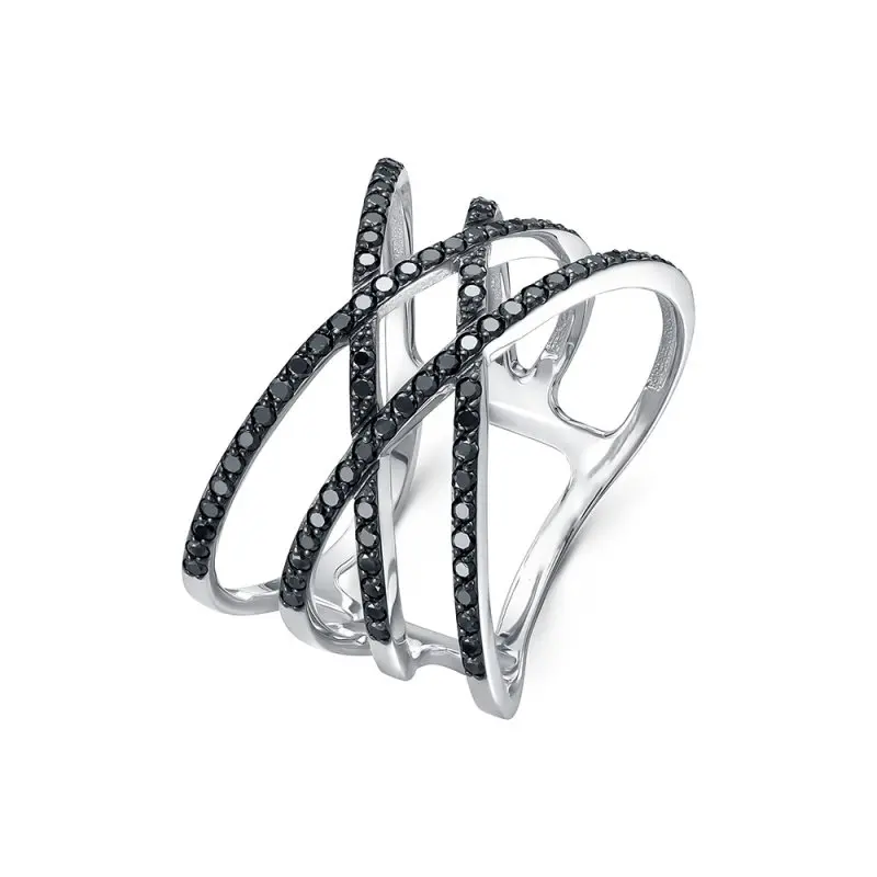 Кольцо декоративное из белого золота