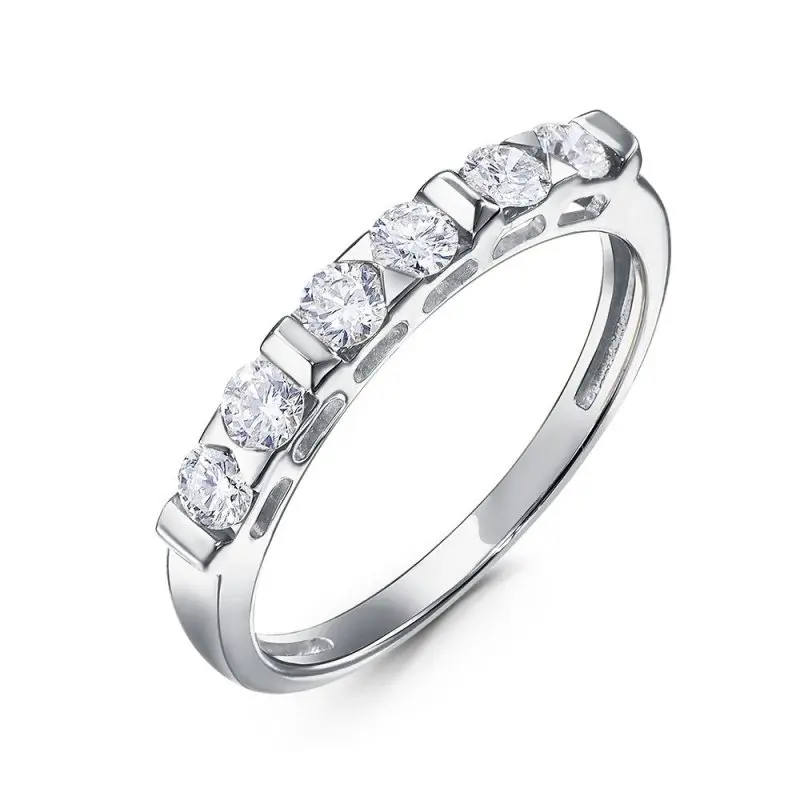 Кольцо декоративное из белого золота