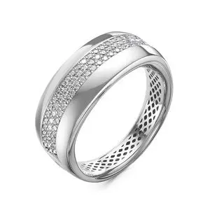 Кольцо декоративное из белого золота