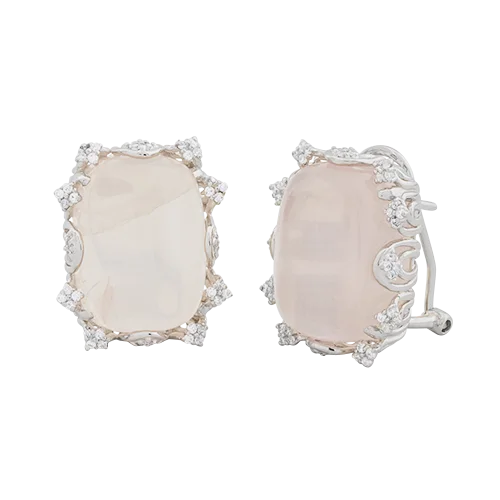 Серьги с английским замком из серебра