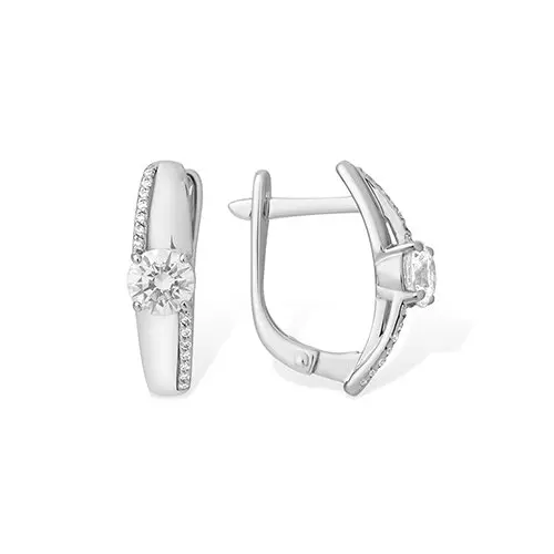 Серьги с английским замком из серебра