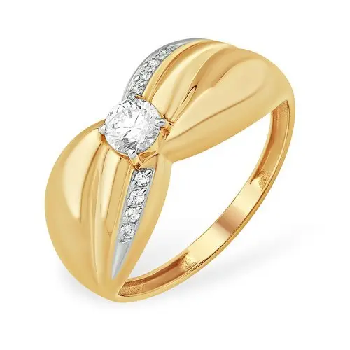 Кольцо декоративное из красного золота