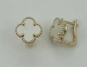 Серьги с английским замком из красного золота