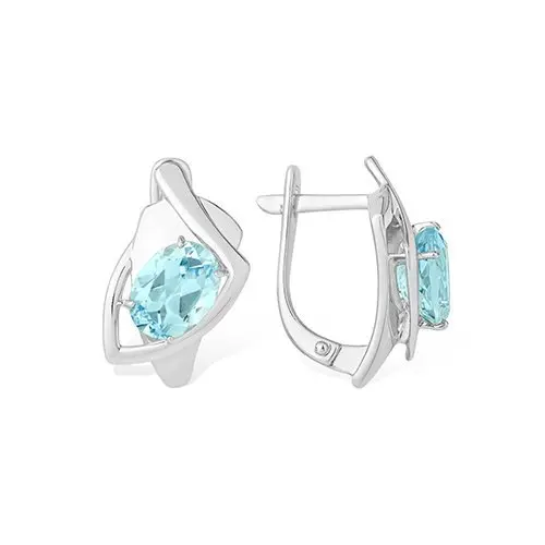 Серьги с английским замком из серебра