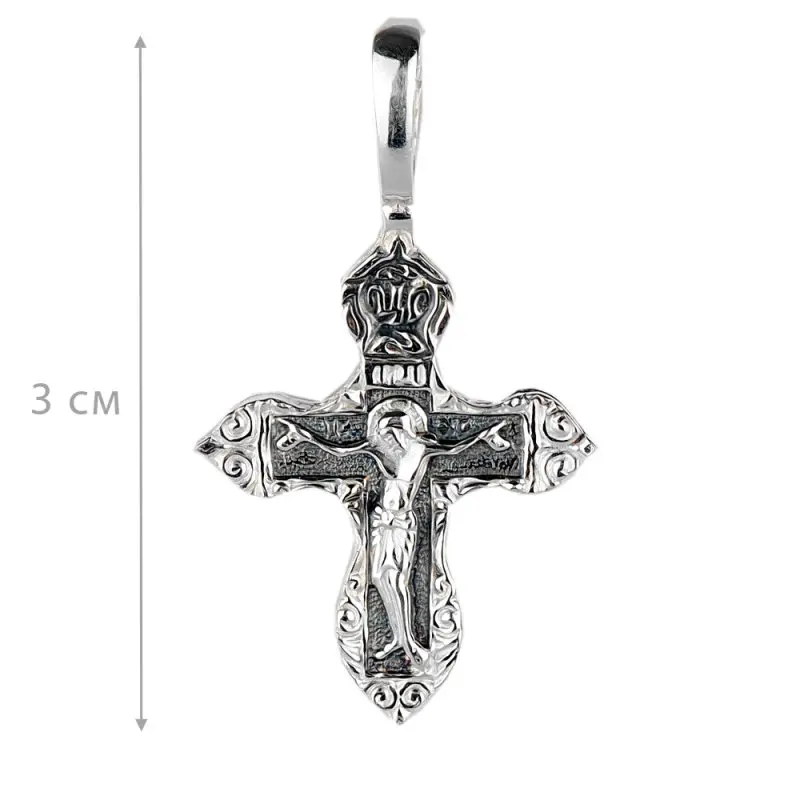 Подвеска крест из серебра