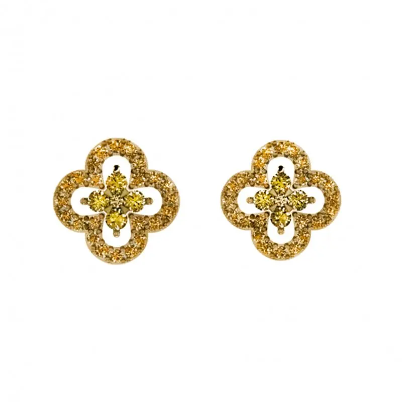 Серьги пуссеты из красного золота