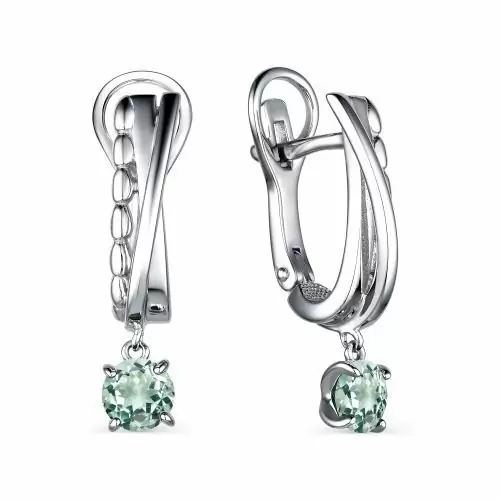 Серьги с английским замком из серебра