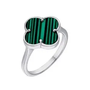 Кольцо декоративное из серебра вид 1