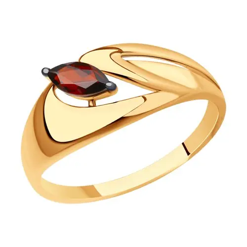 Кольцо декоративное из красного золота