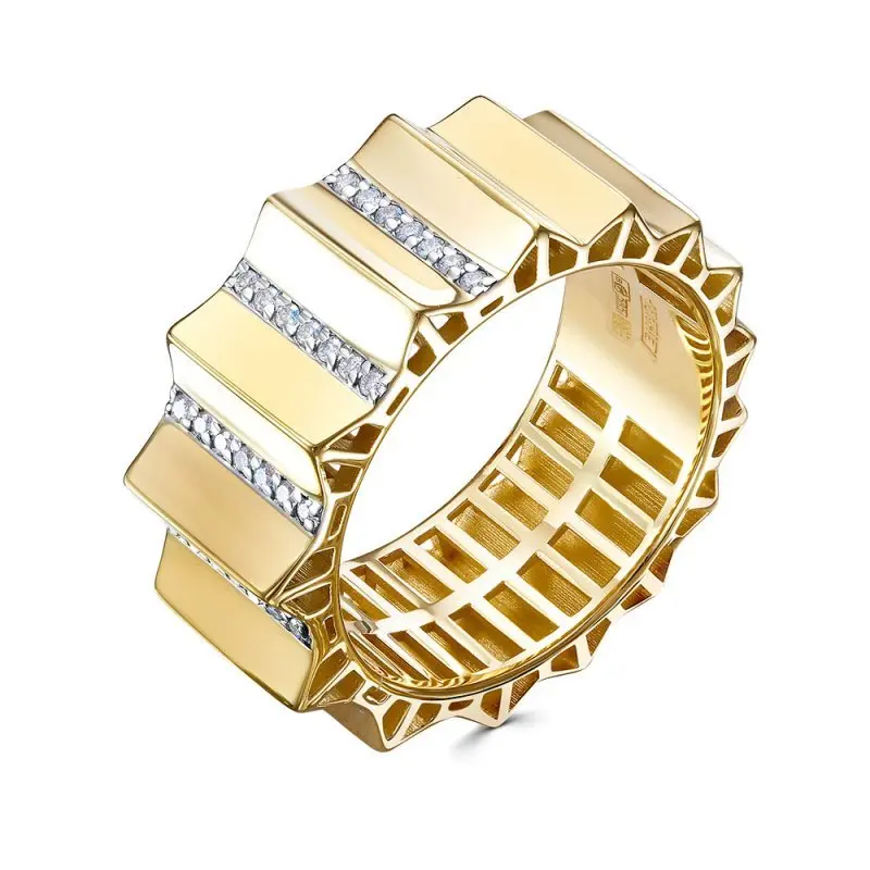 Кольцо декоративное из желтого золота