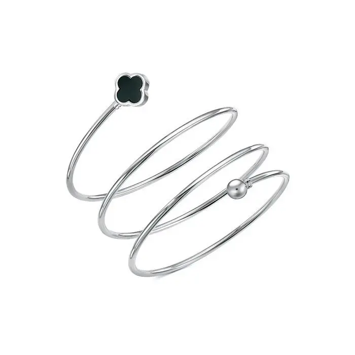 Браслет жесткий из серебра вид 1