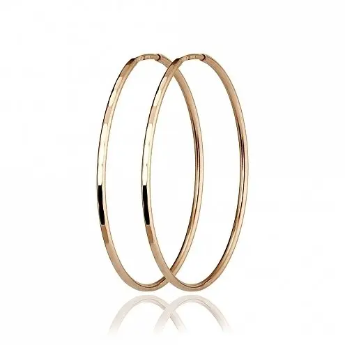 Серьги конго из красного золота