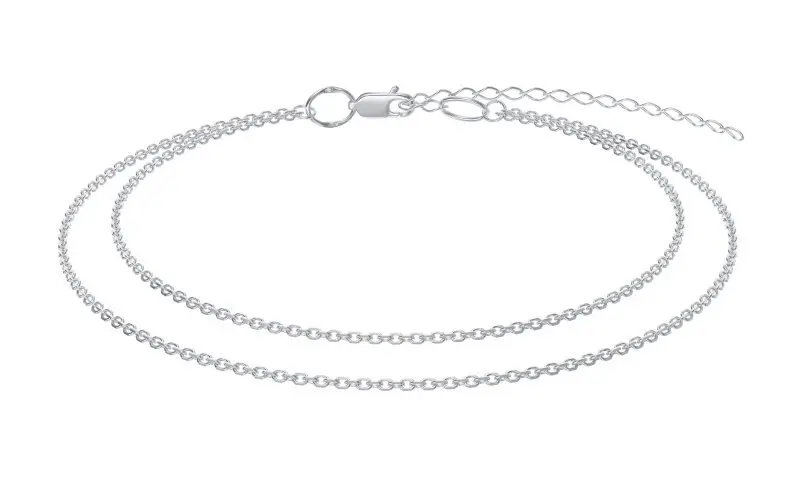 Браслет на ногу из серебра