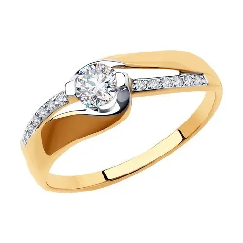 Кольцо декоративное из красного золота